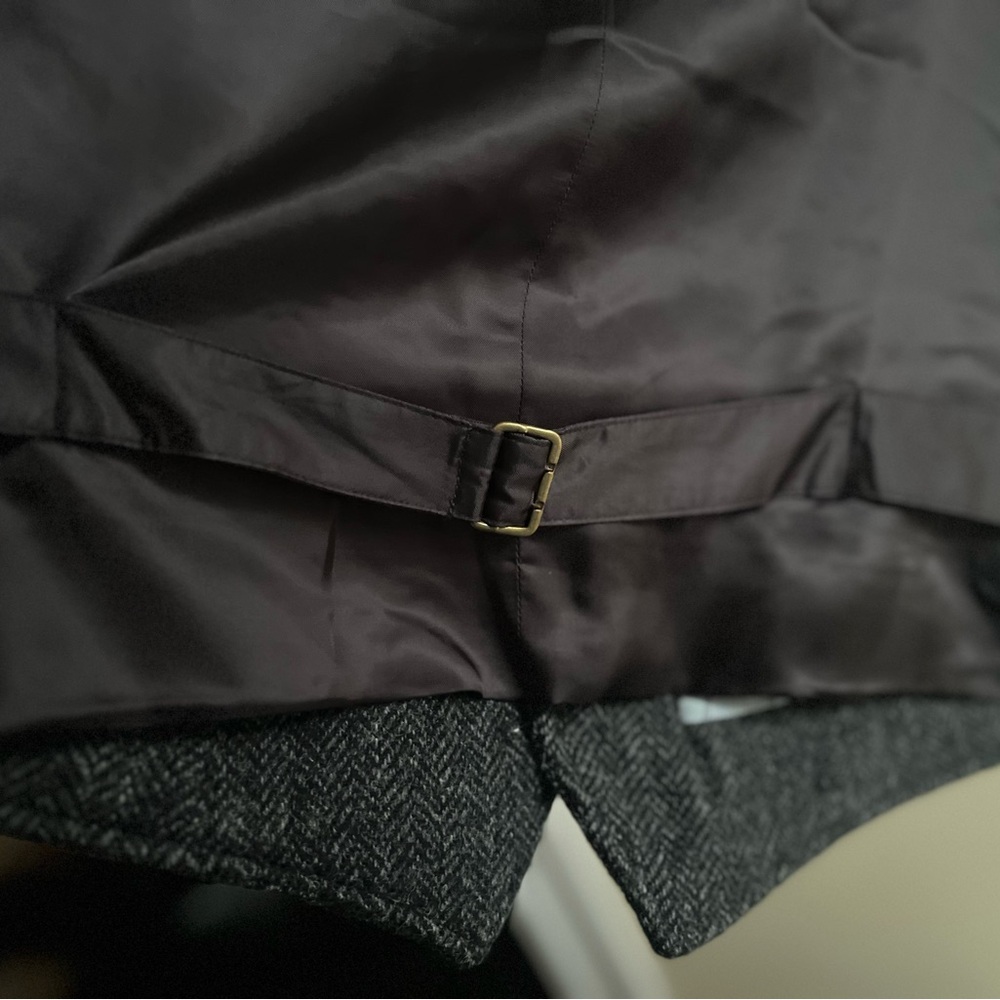 J. Crew Vintage Gray Herringbone Vest - Picture 5 of 11